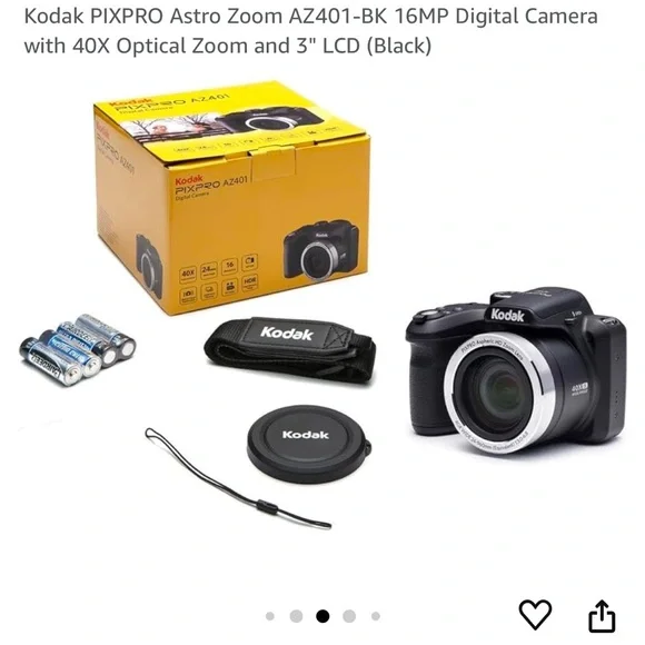 New Red Kodak Pixpro Astrozoom AZ401 Digital Camera